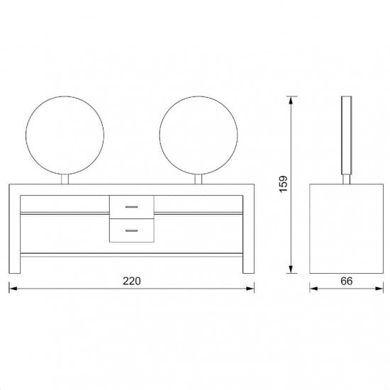 Kirpyklos veidrodis dvipusis Vezzosi Polaris 5180