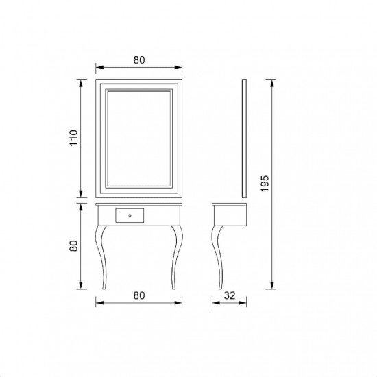 Kirpyklos veidrodis Vezzosi Sophia One Kirpyklos veidrodis Vezzosi Sophia One