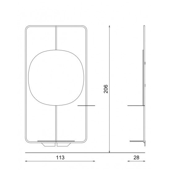 Kirpyklos veidrodis Vezzosi Wall