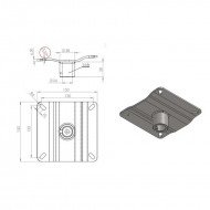 Atraminė plokštė kirpyklos kėdei PL-002