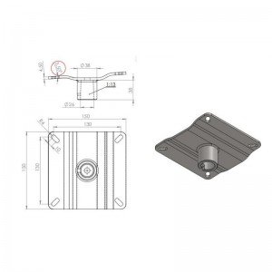 Atraminė plokštė kirpyklos kėdei PL-002 Atraminė plokštė kirpyklos kėdei PL-002