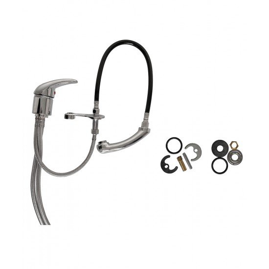 Maišytuvas kirpyklos kriauklei su dušiuku Salon Ambience M-009 Maišytuvas kirpyklos kriauklei su dušiuku Salon Ambience M-009